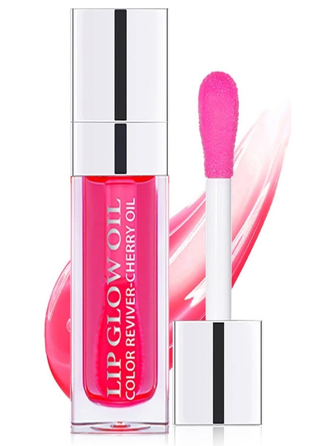 Alisesun Lip Oil Hydrating Tinted Lip Balm, Plump Lip Gloss Lip Care Transparent Toot Lip Oil Tinted (015# Cherry Red) - Image 1